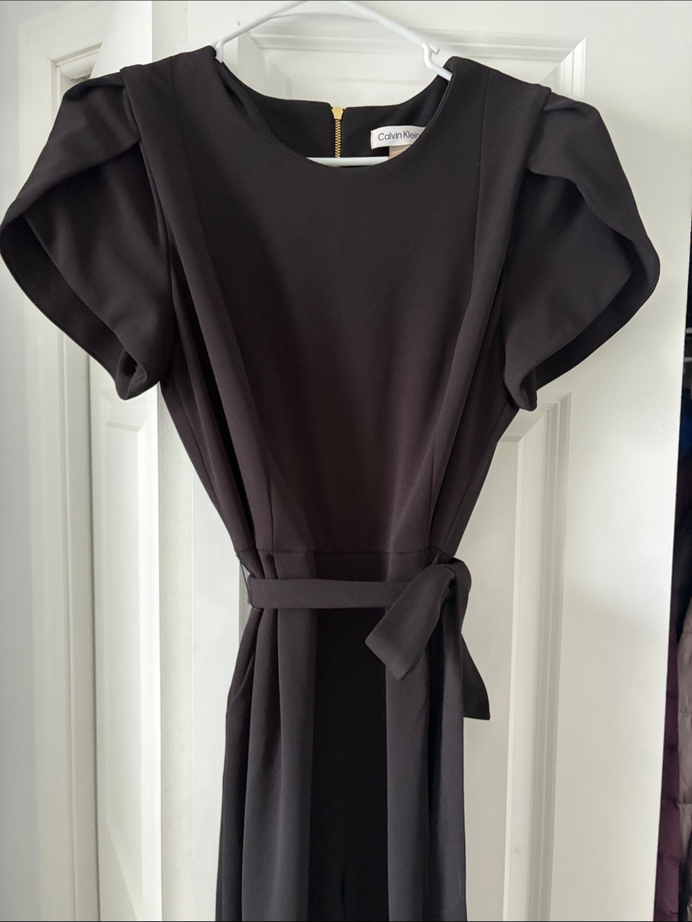 Calvin Klein Black Women's Belted Jumpsuit